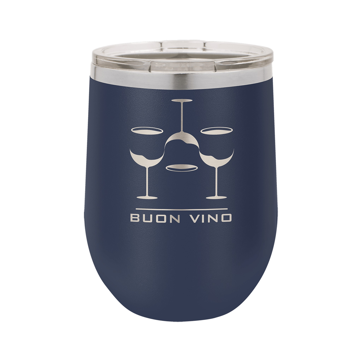 12 oz Vacuum Insulated Stemless Wine Tumbler with Lid, Polar Camel