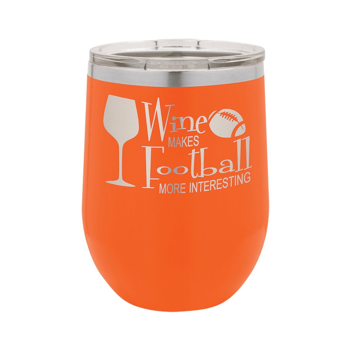12 oz Vacuum Insulated Stemless Wine Tumbler with Lid, Polar Camel