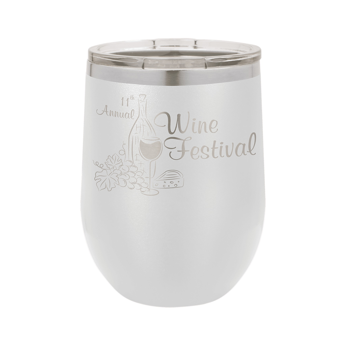 12 oz Vacuum Insulated Stemless Wine Tumbler with Lid, Polar Camel