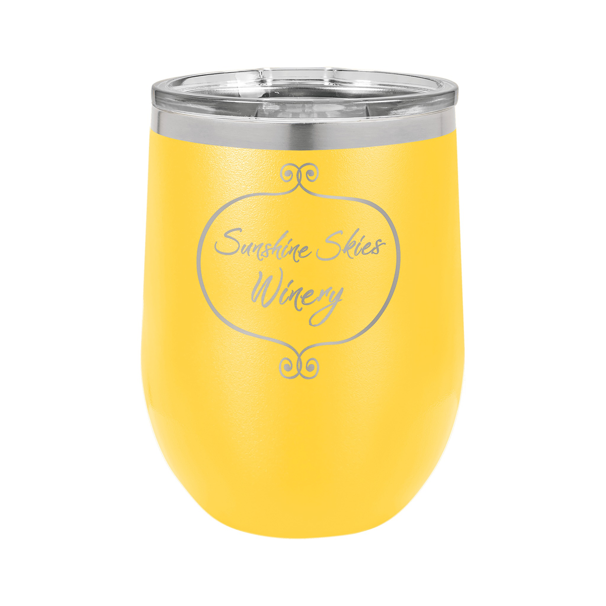 12 oz Vacuum Insulated Stemless Wine Tumbler with Lid, Polar Camel