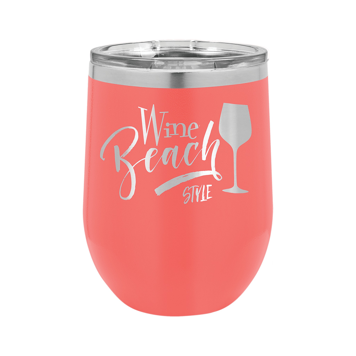 12 oz Vacuum Insulated Stemless Wine Tumbler with Lid, Polar Camel