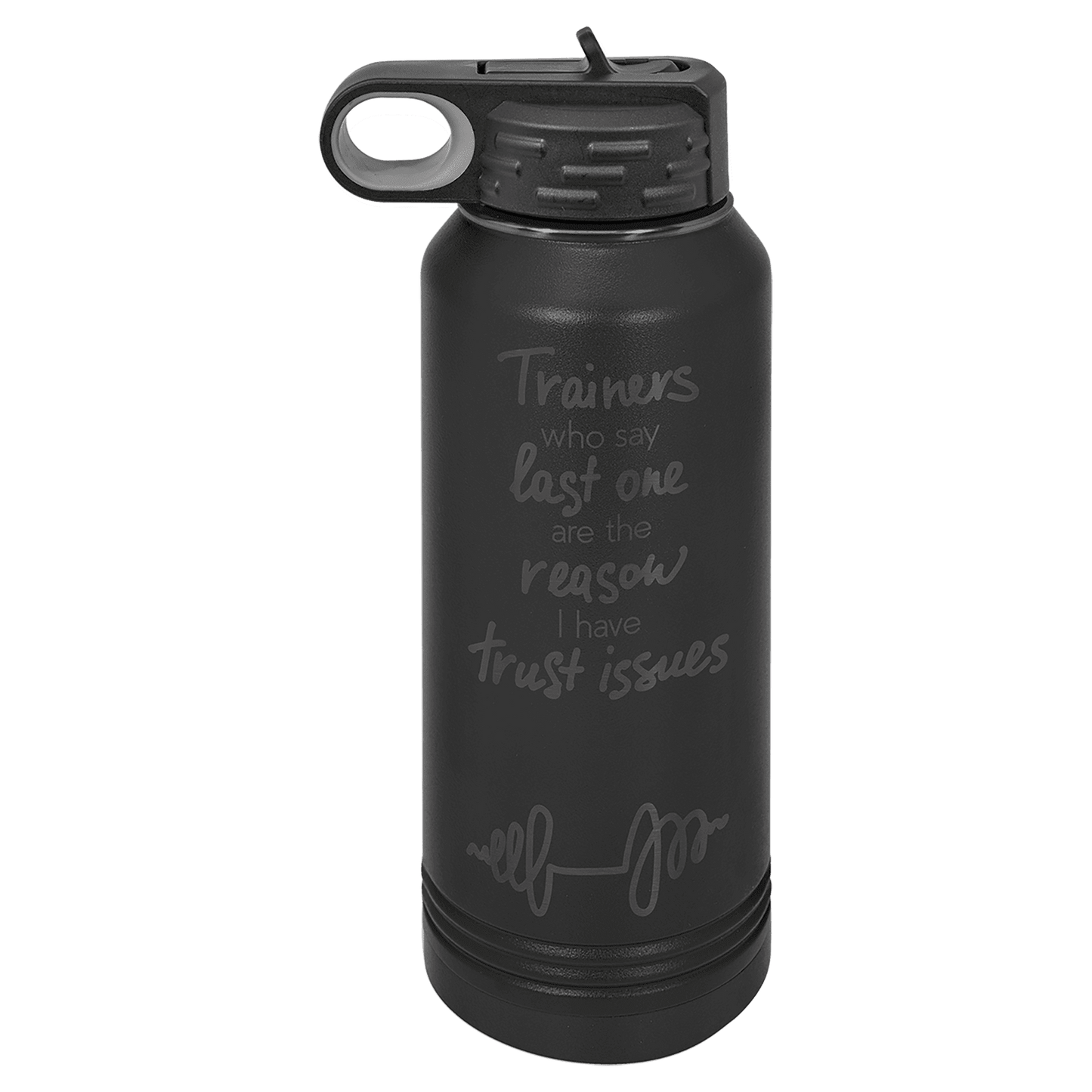 Polar Camel 32 oz. Black/Ghost Black Ion-Plated Water Bottle