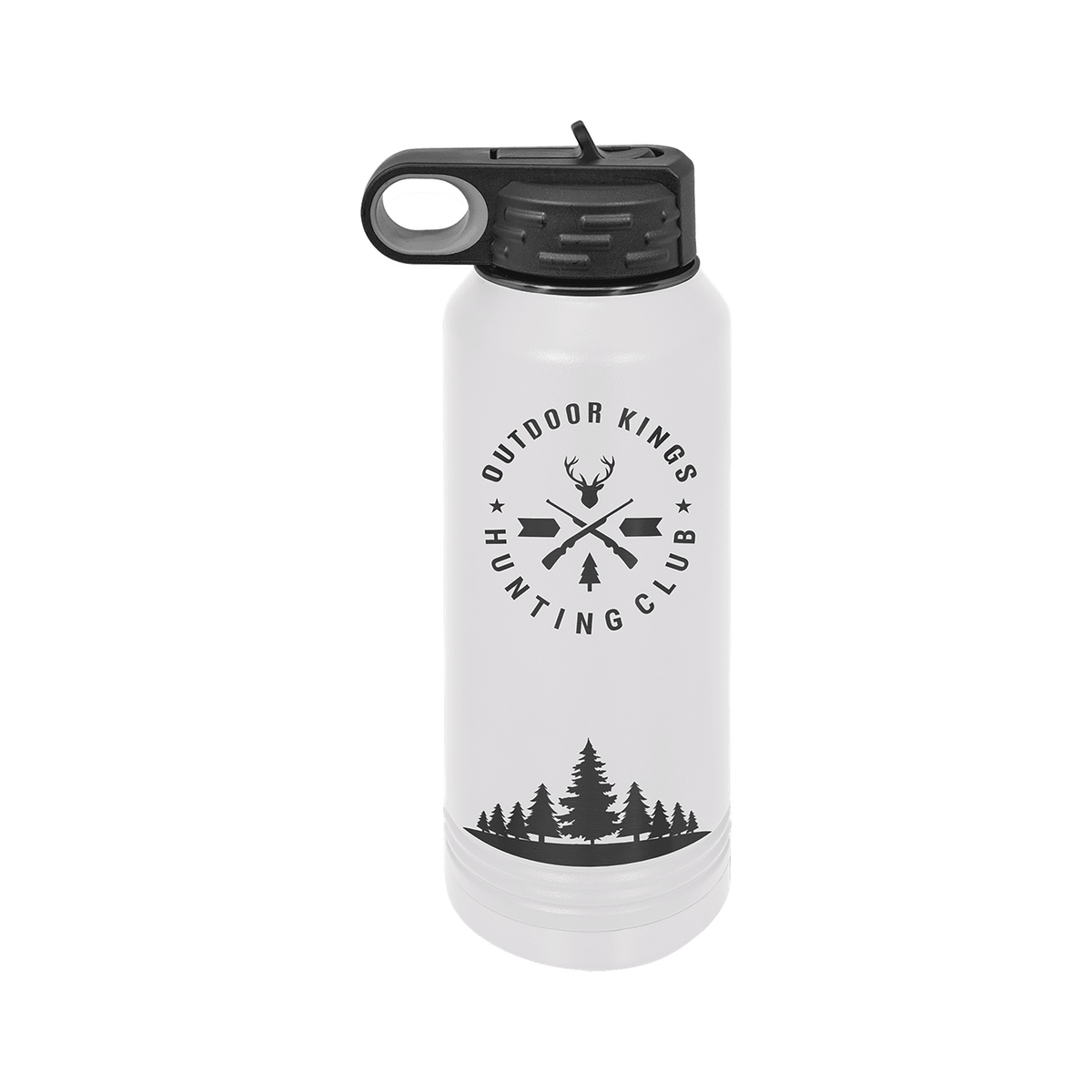 32 oz Water Bottle, White/Ghost Black, Polar Camel