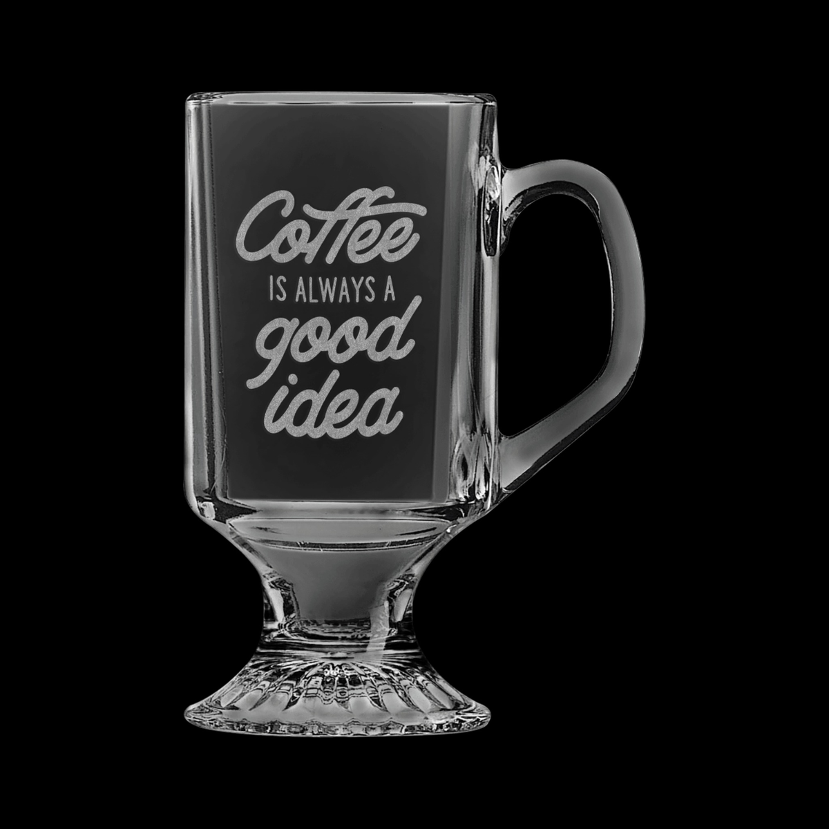 10 oz Glass Footed Coffee Mug, Polar Camel