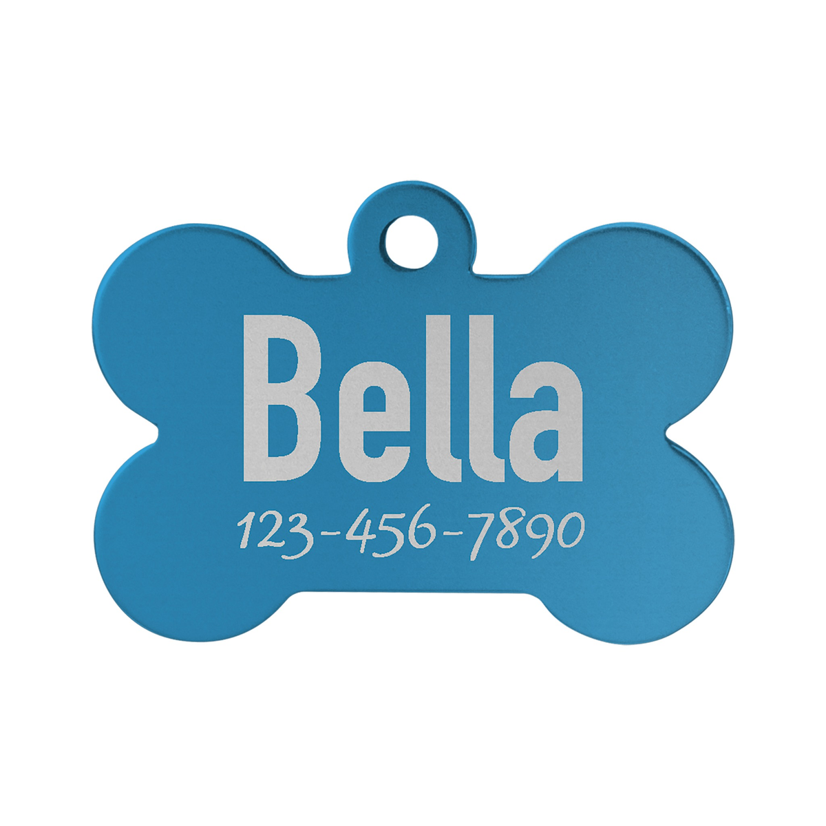 Anodized Aluminum Bone Pet Tag 1.25" x .75"