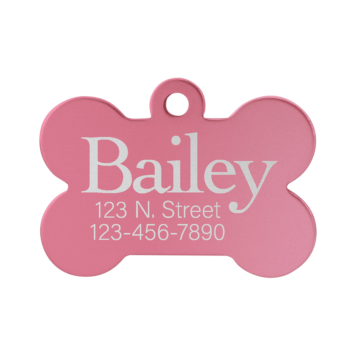 Anodized Aluminum Bone Pet Tag 1.25" x .75"