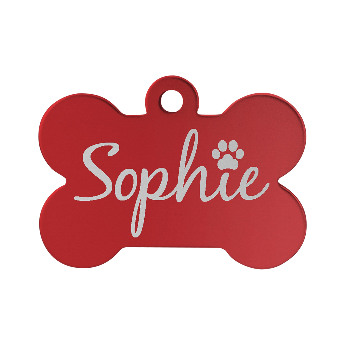 Anodized Aluminum Bone Pet Tag 1.25" x .75"