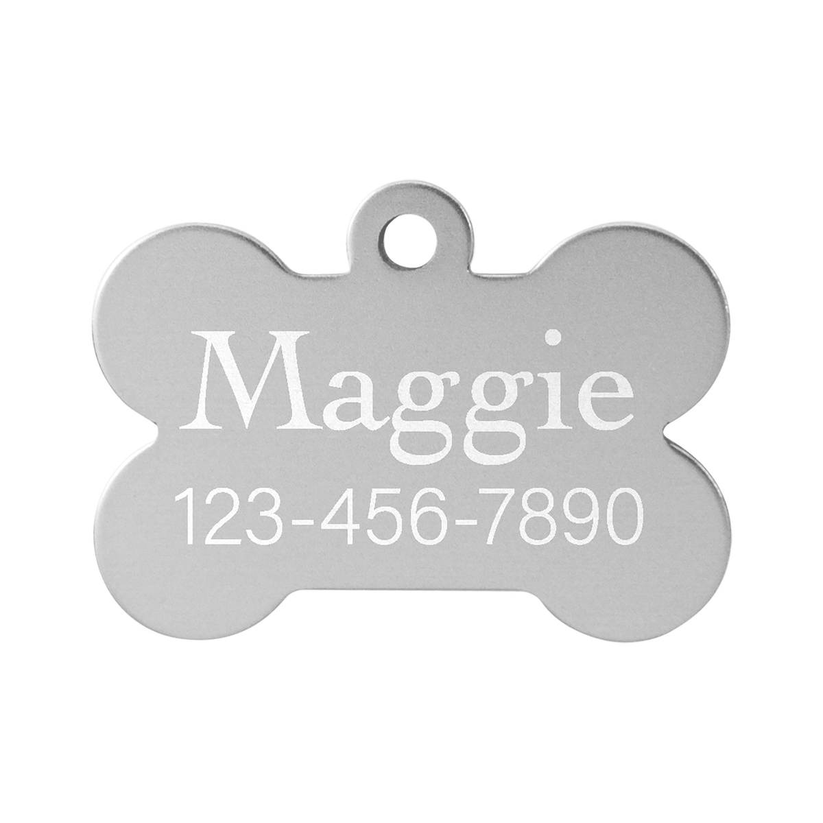 Anodized Aluminum Bone Pet Tag 1.25" x .75"