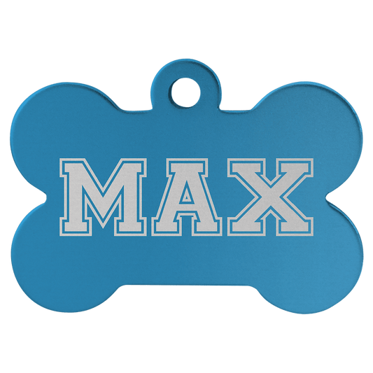 Anodized Aluminum Bone Pet Tag 1.5" x 1"