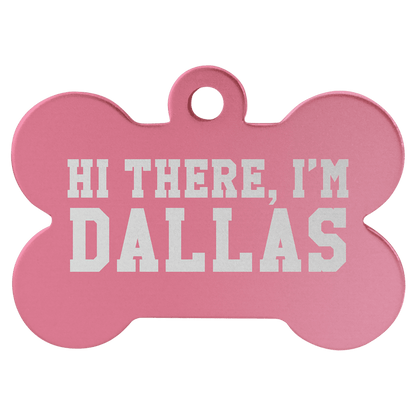 Anodized Aluminum Bone Pet Tag 1.5" x 1"