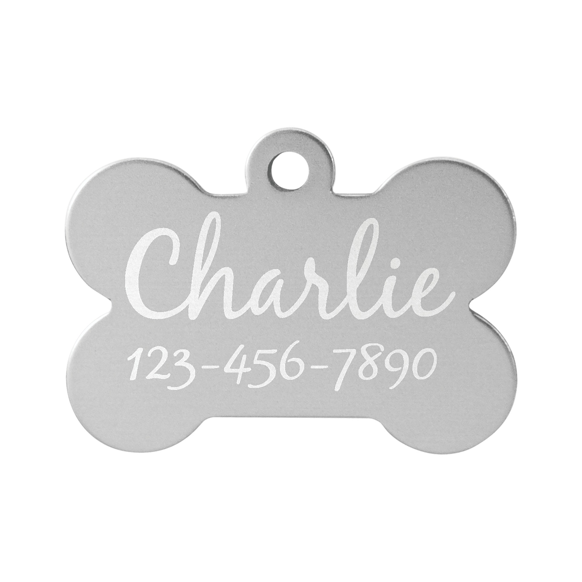Anodized Aluminum Bone Pet Tag 1.5" x 1"