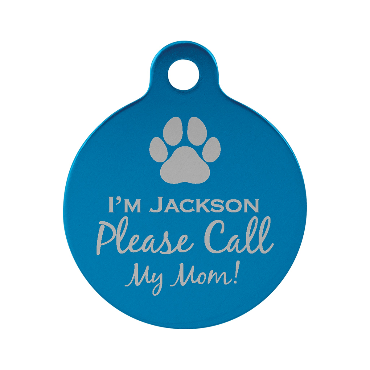 Anodized Aluminum Round Pet Tag 1"