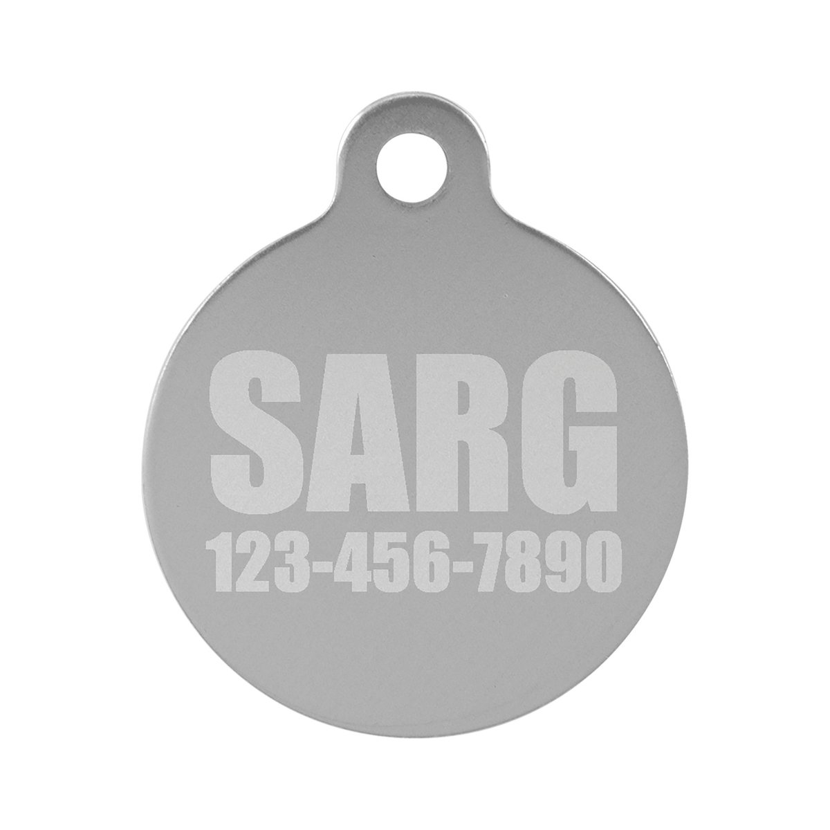 Anodized Aluminum Round Pet Tag 1"