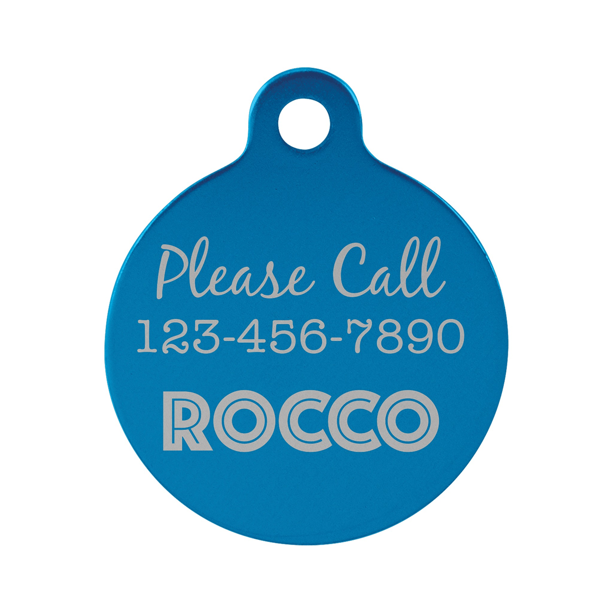 Anodized Aluminum Round Pet Tag 1.25"