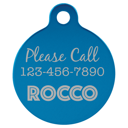Anodized Aluminum Round Pet Tag 1.25"