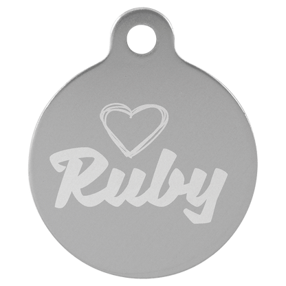 Anodized Aluminum Round Pet Tag 1.25"
