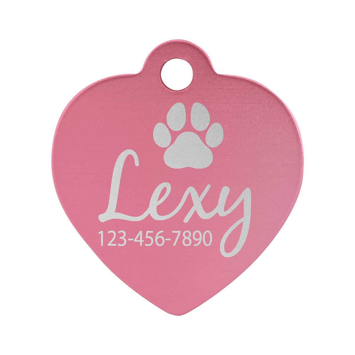 Anodized Aluminum Heart Pet Tag 1.25"