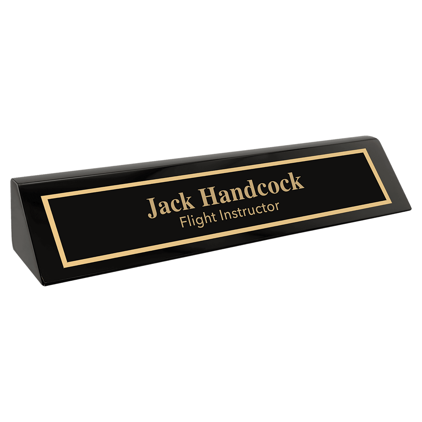 Black Piano Finish Desk Wedge