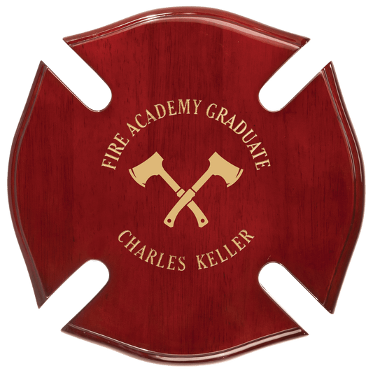 Rosewood Piano Finish Maltese Cross Plaque