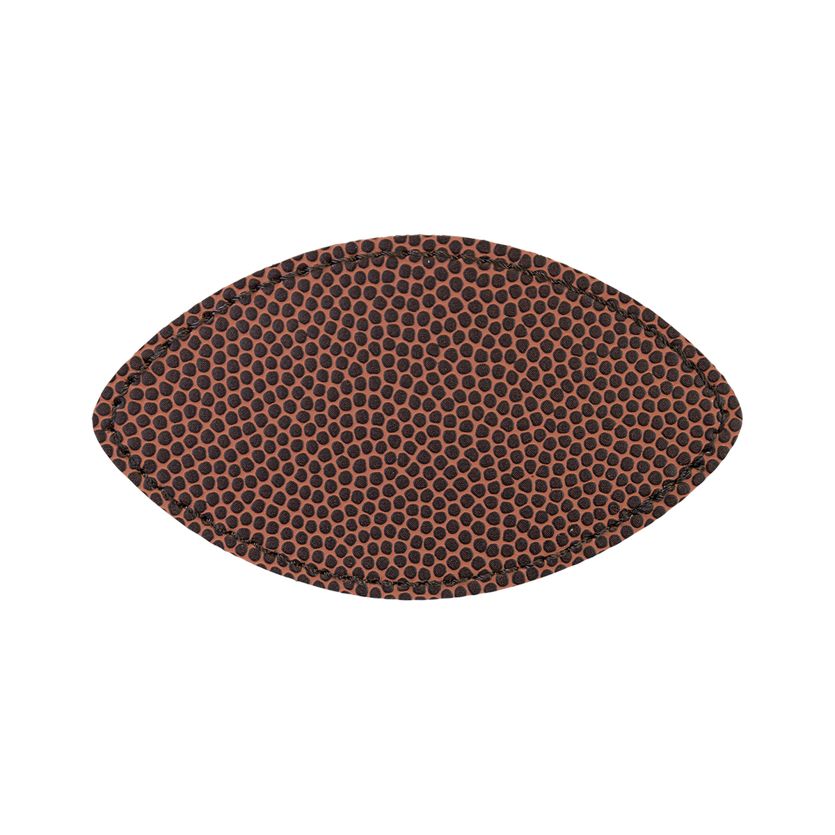 Football Shaped Leatherette Patch with Adhesive, 3.5" x 2"