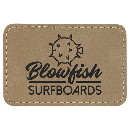 Rectangle Leatherette Patch with Adhesive 3" x 2"
