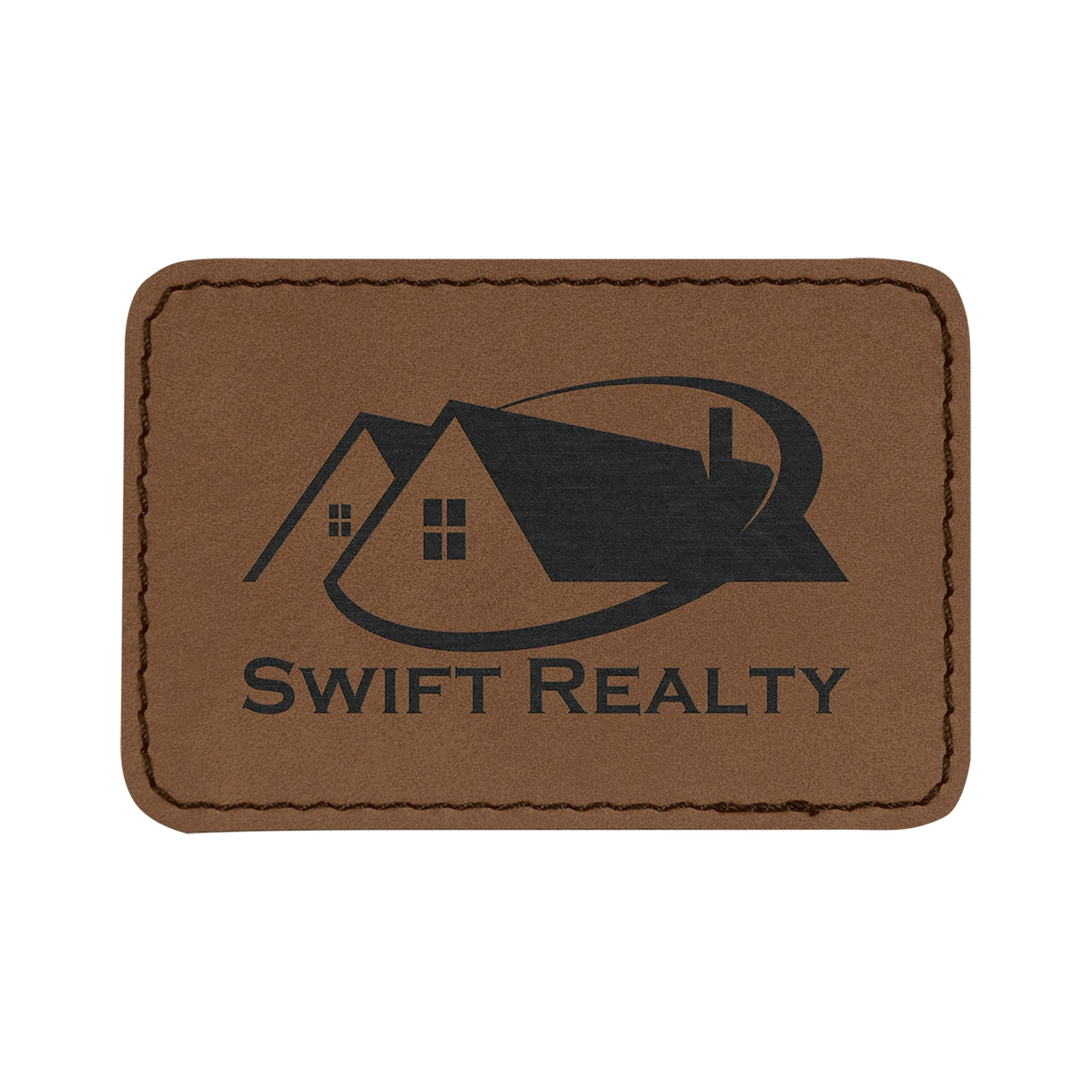 Rectangle Leatherette Patch with Adhesive 3" x 2"