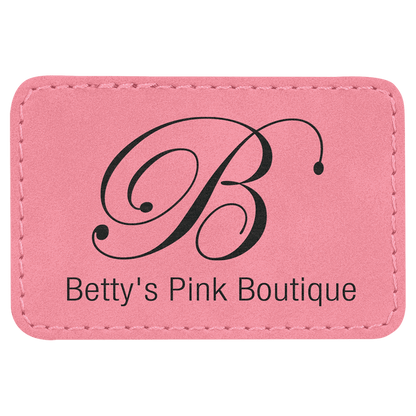 Rectangle Leatherette Patch with Adhesive 3" x 2"