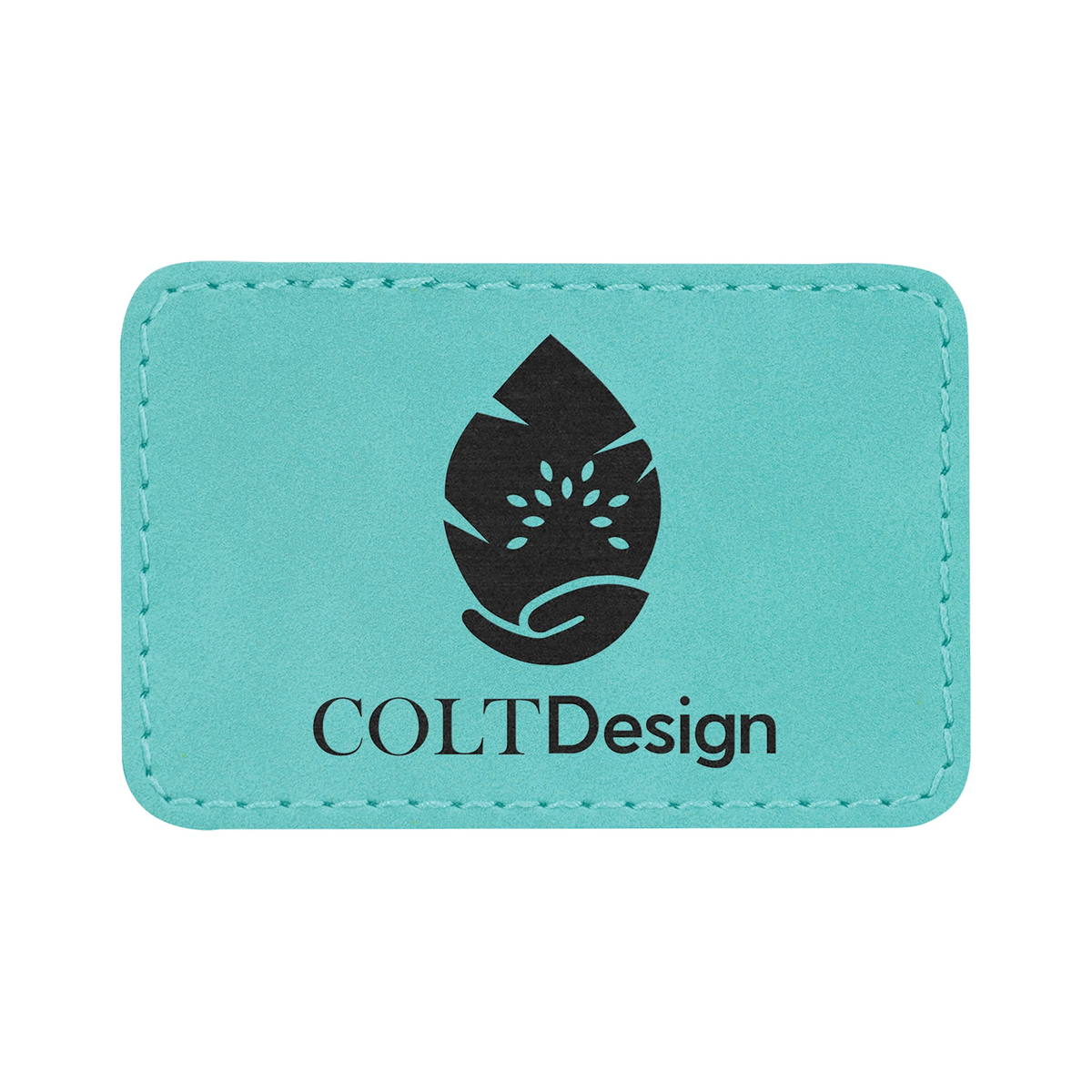 Rectangle Leatherette Patch with Adhesive 3" x 2"