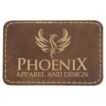 Rectangle Leatherette Patch with Adhesive 3" x 2"