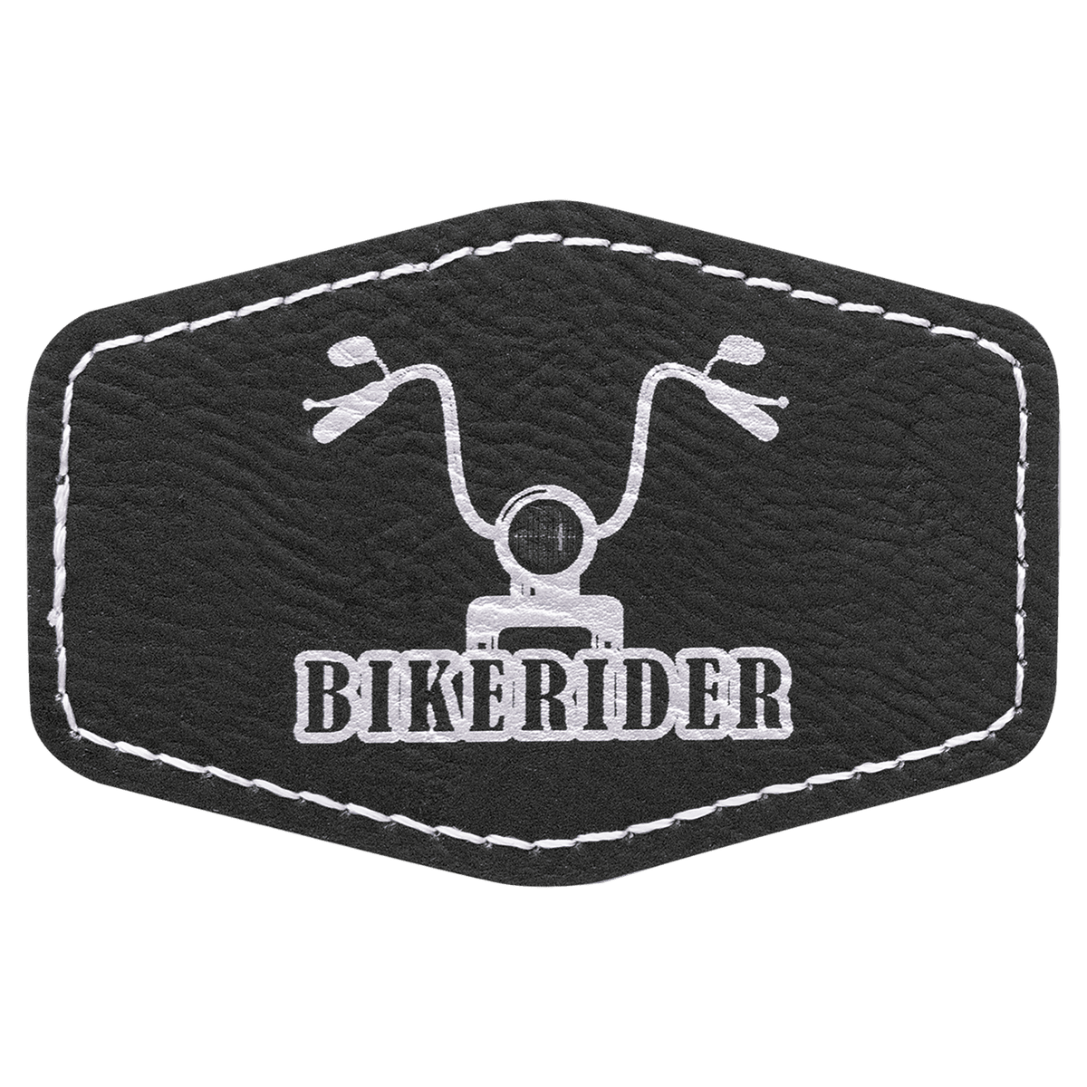 Hex Leatherette Patch with Adhesive 3" x 2"