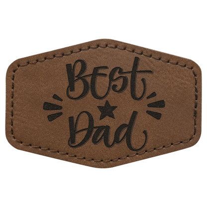 Hex Leatherette Patch with Adhesive 3" x 2"