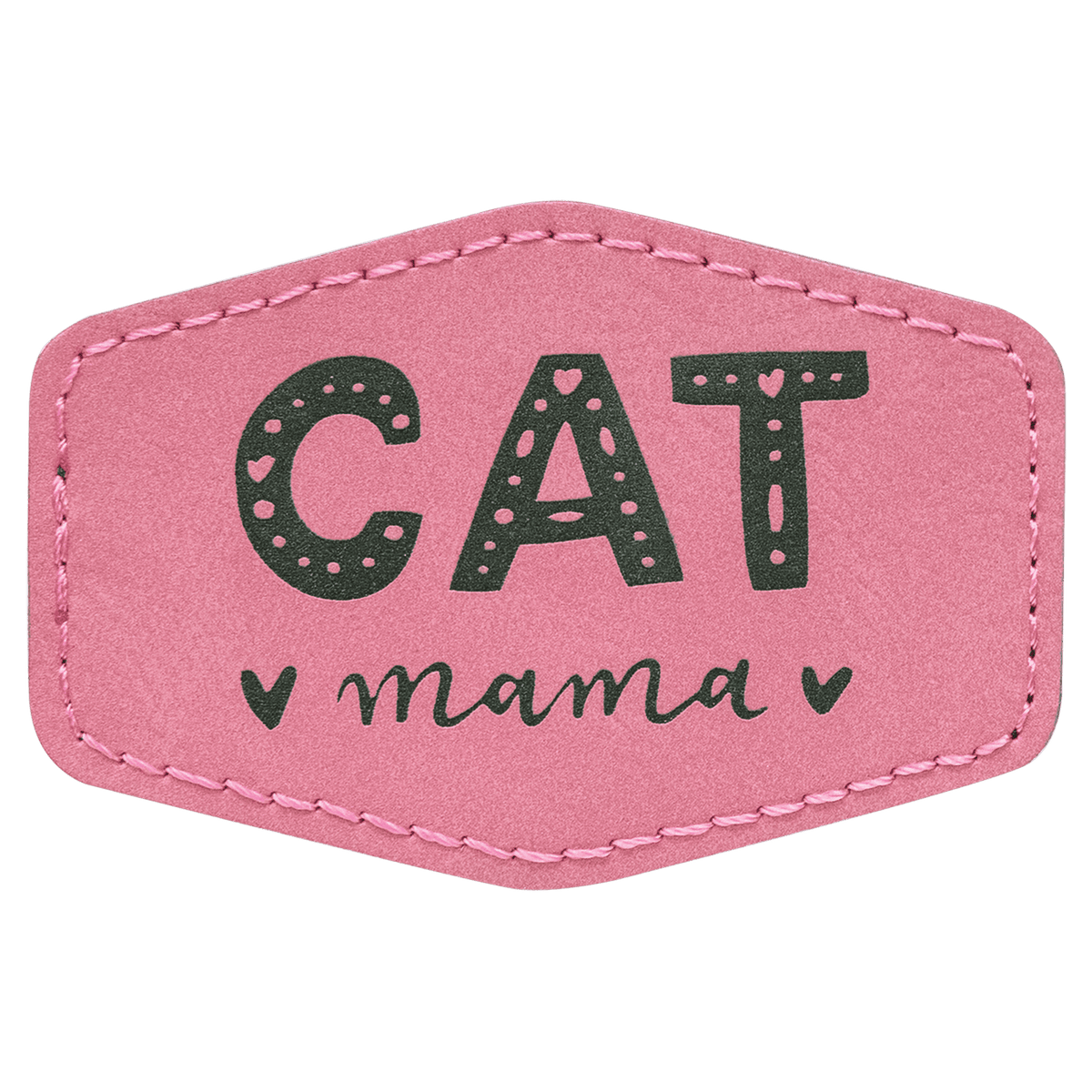 Hex Leatherette Patch with Adhesive 3" x 2"