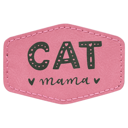 Hex Leatherette Patch with Adhesive 3" x 2"