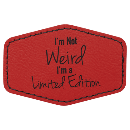 Hex Leatherette Patch with Adhesive 3" x 2"