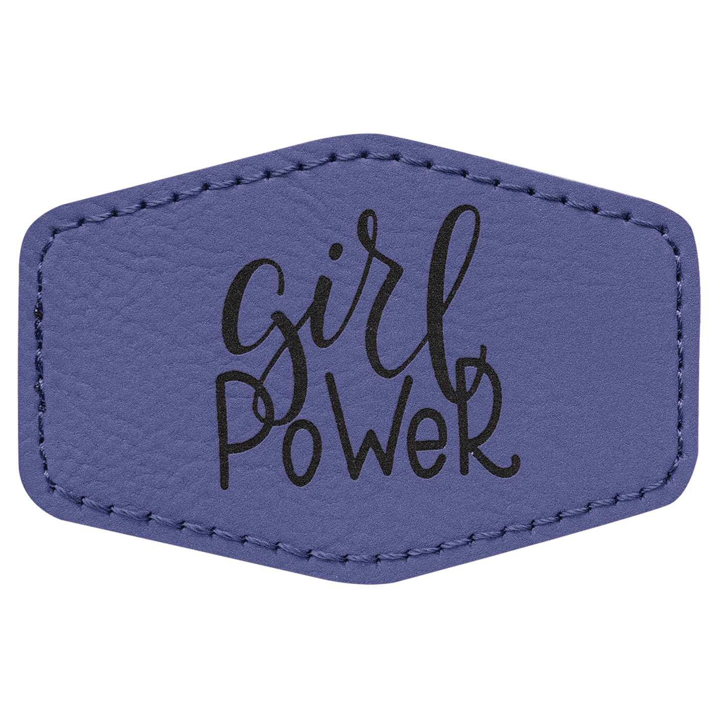 Hex Leatherette Patch with Adhesive 3" x 2"