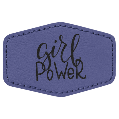 Hex Leatherette Patch with Adhesive 3" x 2"