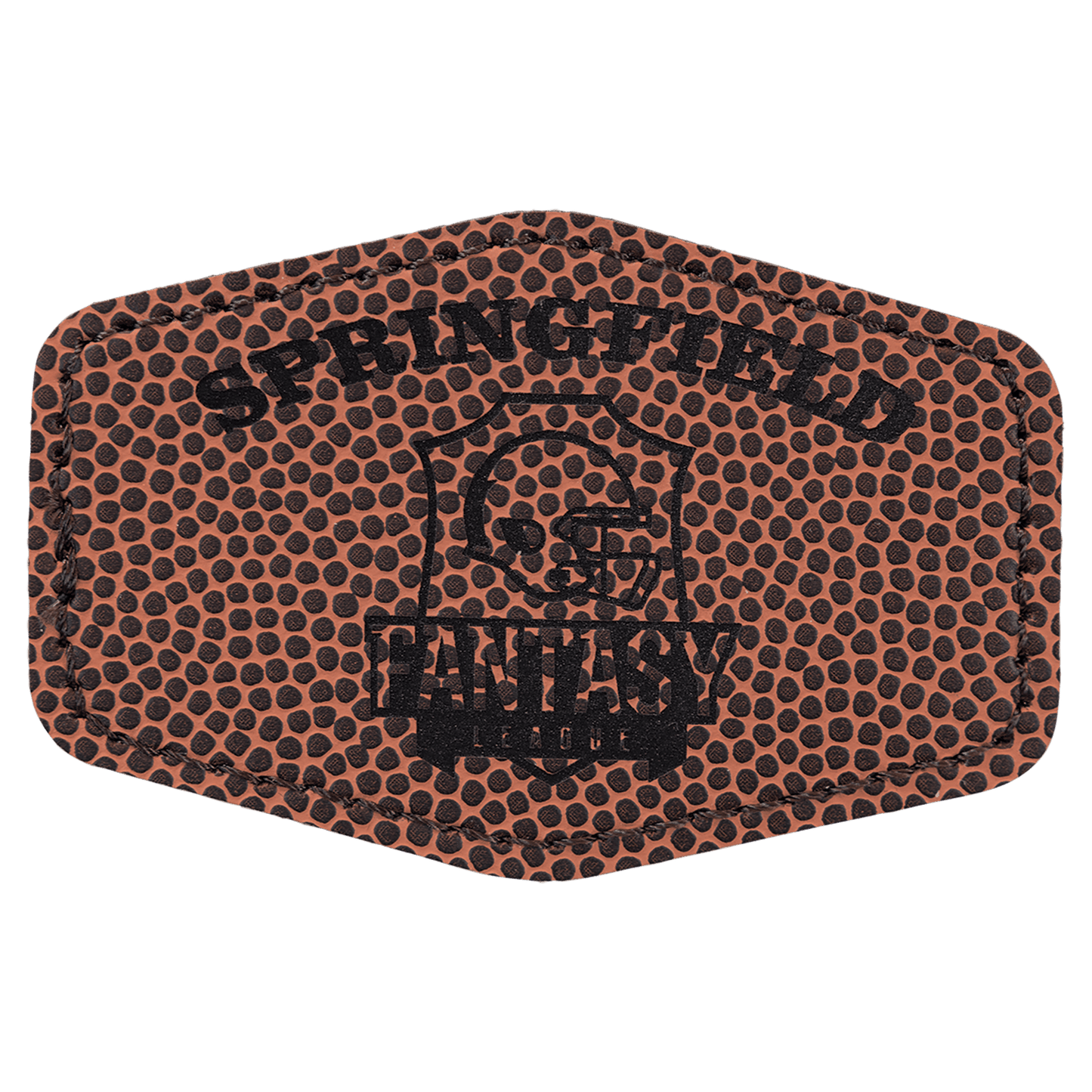 Hex Leatherette Patch with Adhesive 3" x 2"