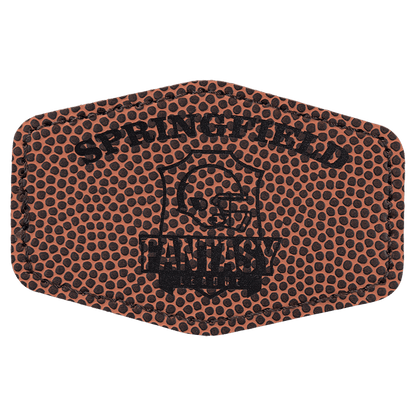 Hex Leatherette Patch with Adhesive 3" x 2"