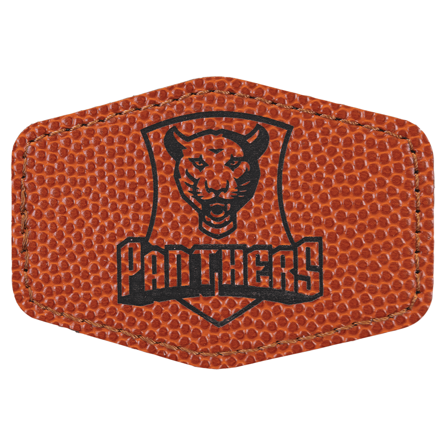 Hex Leatherette Patch with Adhesive 3" x 2"