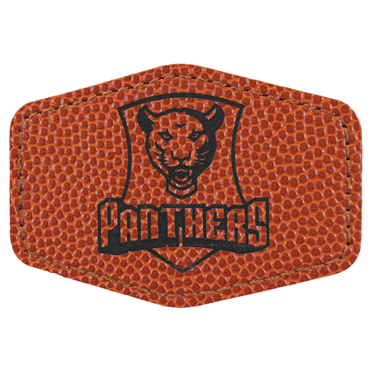 Hex Leatherette Patch with Adhesive 3" x 2"