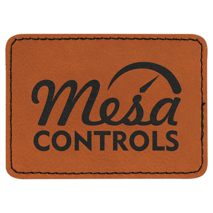 Rectangle Leatherette Patch with Adhesive 3.5" x 2.5"