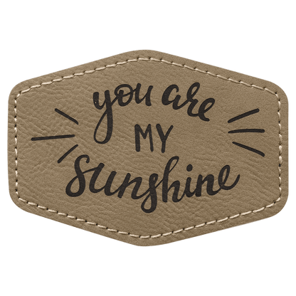 Hex Leatherette Patch with Adhesive 3.5" x 2.5"
