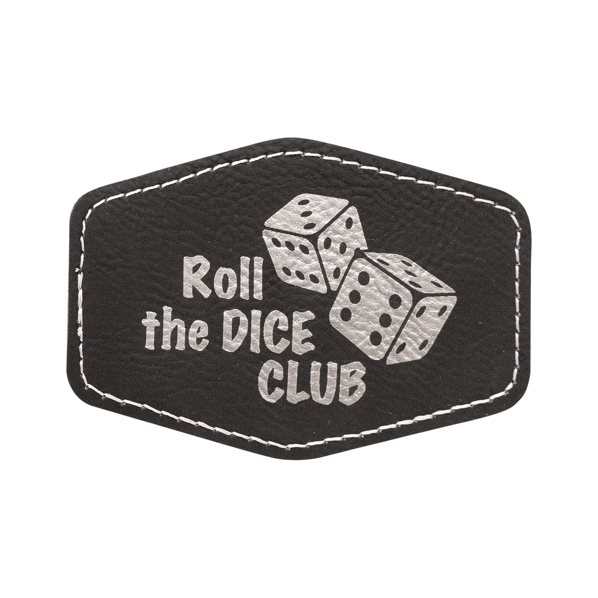 Hex Leatherette Patch with Adhesive 3.5" x 2.5"