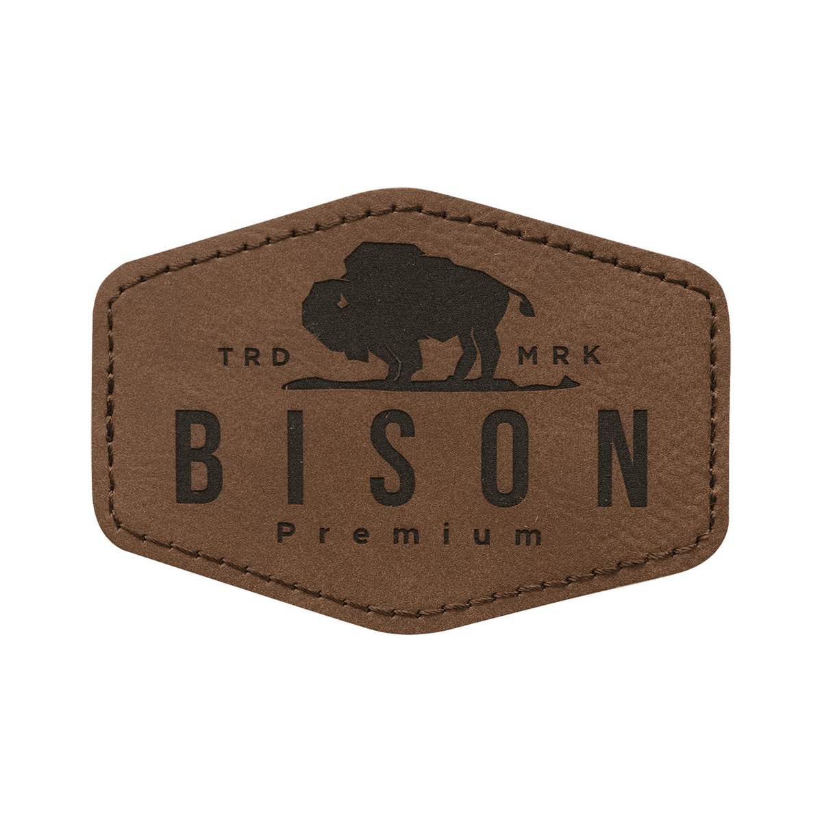 Hex Leatherette Patch with Adhesive 3.5" x 2.5"