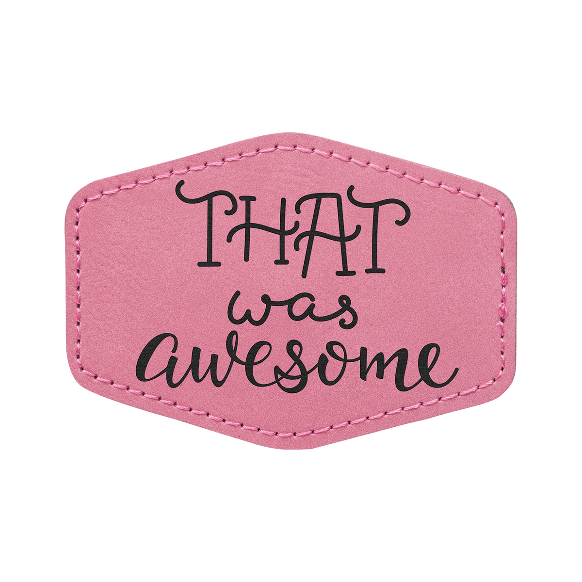 Hex Leatherette Patch with Adhesive 3.5" x 2.5"