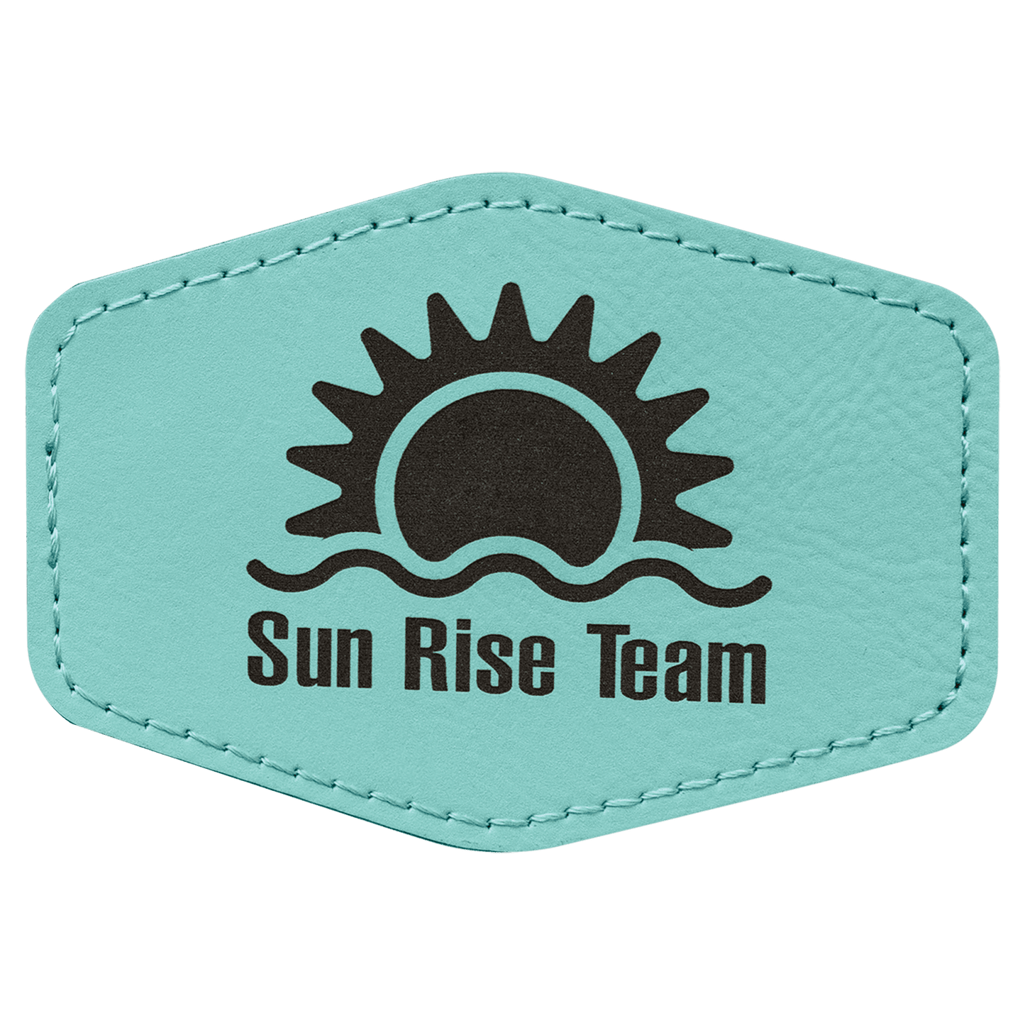 Hex Leatherette Patch with Adhesive 3.5" x 2.5"