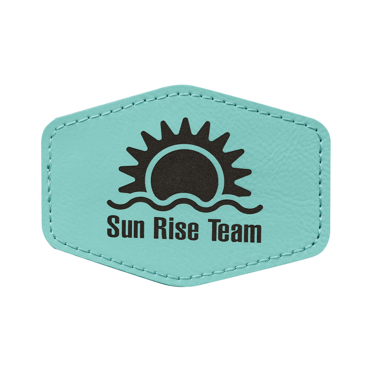 Hex Leatherette Patch with Adhesive 3.5" x 2.5"