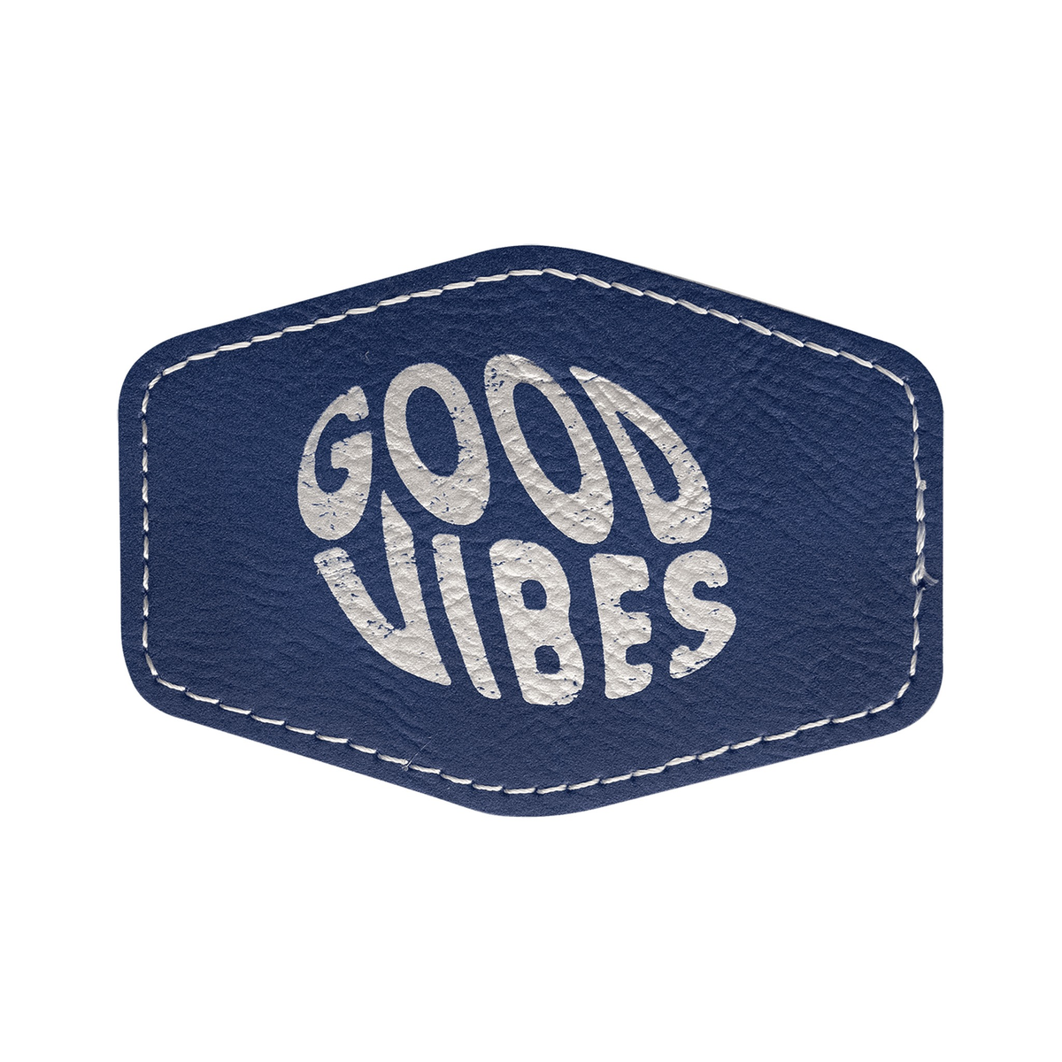 Hex Leatherette Patch with Adhesive 3.5" x 2.5"