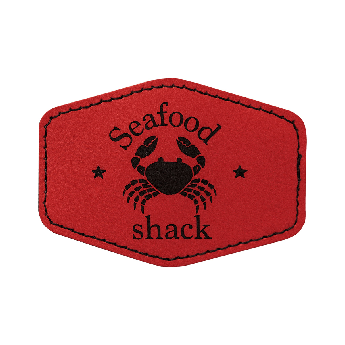 Hex Leatherette Patch with Adhesive 3.5" x 2.5"