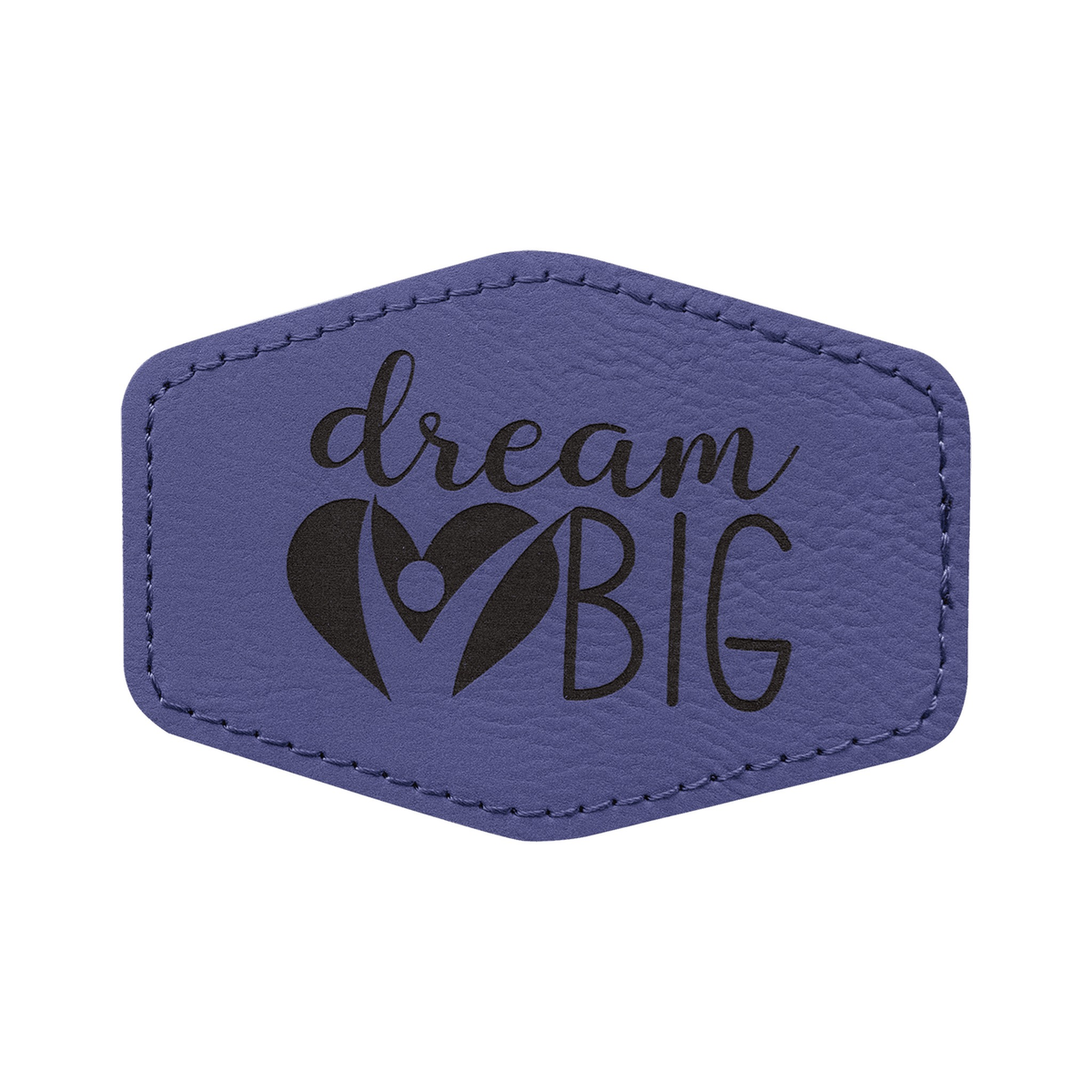 Hex Leatherette Patch with Adhesive 3.5" x 2.5"